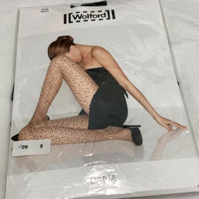 Wolford Dana Tights New In Package Astral/Black Color Size Small