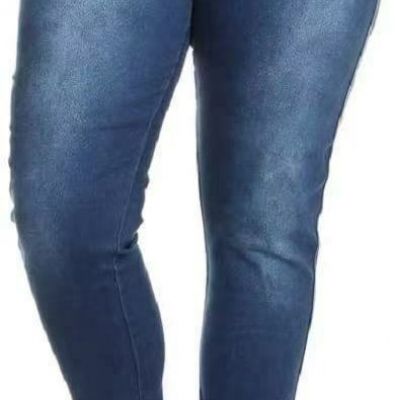 JVINI Women's High Waisted Denim Jeggings Stretchy Legging Pant *Reg-Plus Size*