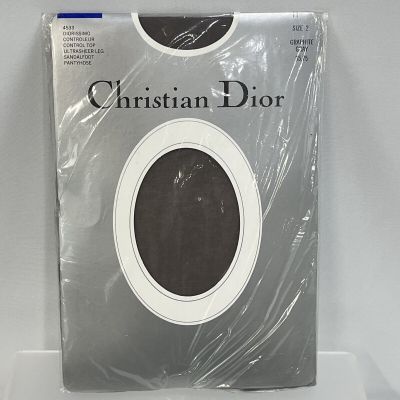 Vintage Christian Dior Ultra Sheer Diorissimo 4533 Panty Hose Gray Size 2