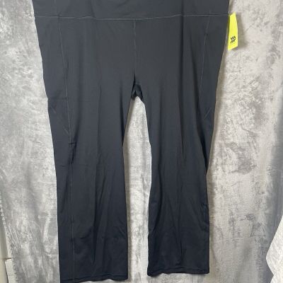 All In Motion Women Plus Size Contour Mid Rise Leggings 28  Black Size 4X Short