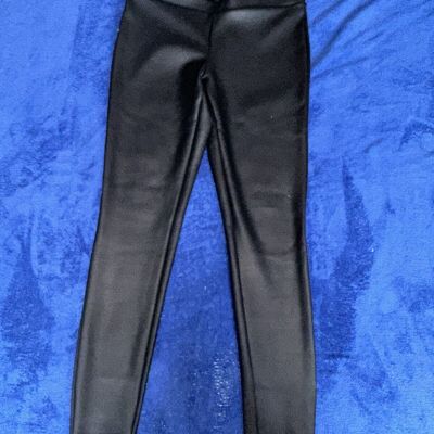 Express Womens Pleather Black Shiny Leggings Size Small S