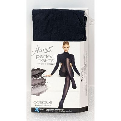 Hanes Perfect Tights With ComfortFlex Opaque Dark Coverage Navy Size Small S