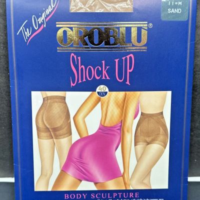 NEW Oroblu Shock Up Body Sculpture Lifter Tights Pantyhose Sz II Med Sand