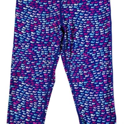 Vineyard Vines Performance Crop Leggings School of Whales Colorful Womens Size S