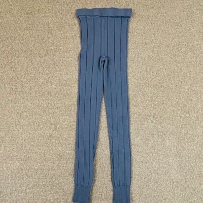 Fashion Nova Leggings Womens Small Blue High Rise Chunky Rib Knit