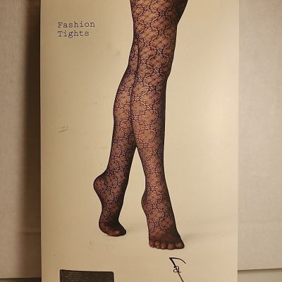 Women’s A New Day Black Fashion Tights Floral Lace Size S/M NEW