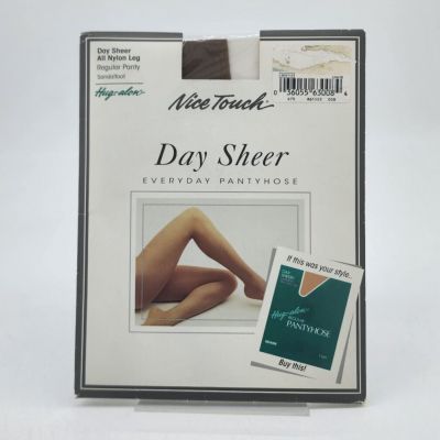 Sears Nice Touch Day Sheer Hug-alon Regular Panty Sandal Foot Pantyhose Size C