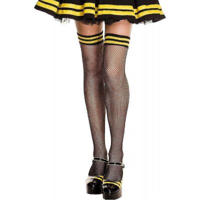 Stripe Band Spandex Fishnet Thigh Hi Costume Adult Halloween