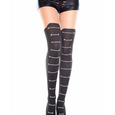 Brand New Lace Up Design Spandex Pantyhose Music Legs 7288