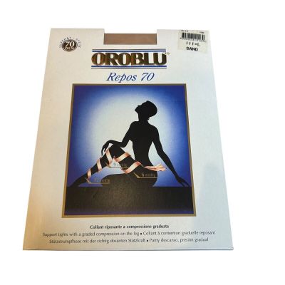 Oroblu Repos 70 Graduated Support Tights  Size L Sand NIP