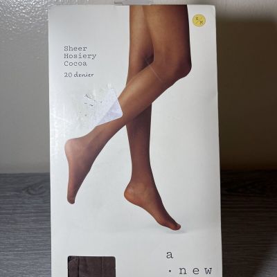 A New Day Women's 20D Sheer Control Top Tights, Cocoa Size Small/Medium NEW 20