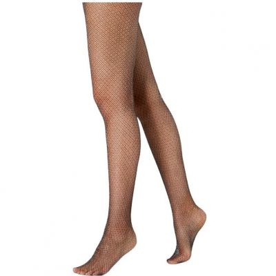 INC International Concepts Women Black Glitter Fishnet Tights Size XS/S