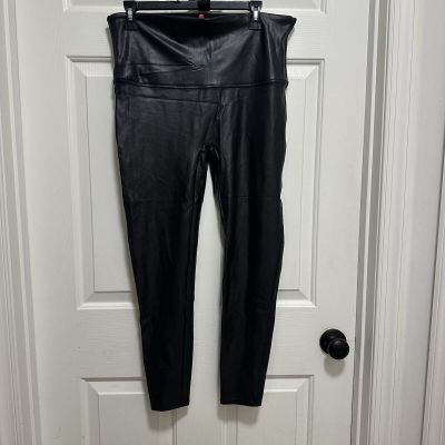 SPANXshape™ Faux LeatherLeggings Size 2X #2437 Black NWOT