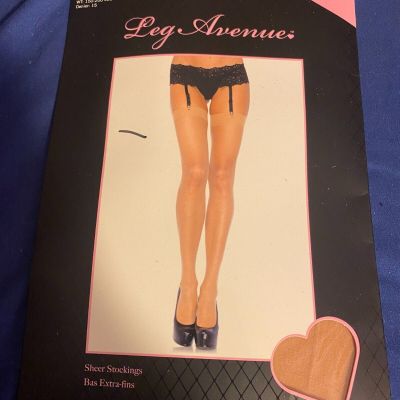 New NIP Sexy Sheer thigh Highs Pantyhose Womens Plus Size Stockings Free Ship