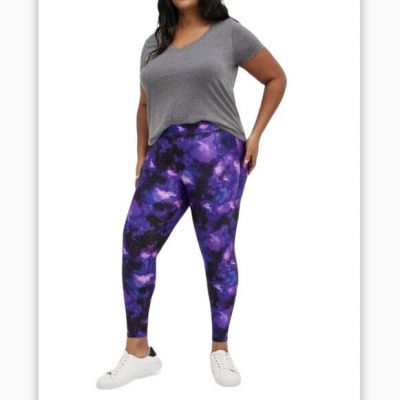 Torrid Full Length Signature Waist Liquid Leggings In Galaxy Print SZ 1X EUC