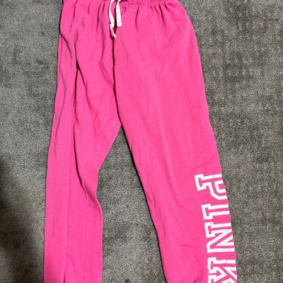 Victoria's Secret PINK Sweatpants Women XS Pink Color Solid