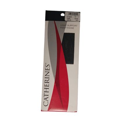 Vintage Catherines Pantyhose Light Support Plus Size C Jet Black