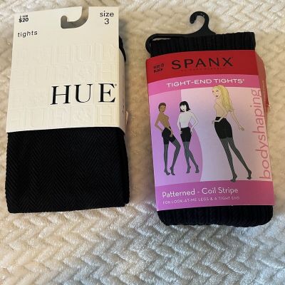 Spanx & Hue Black Tights