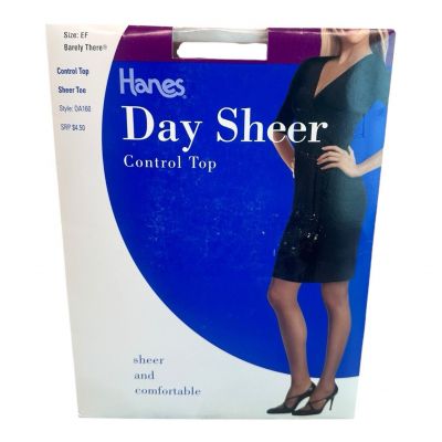 2003 Hanes Day Sheer Control Top Pantyhose Barely There Size EF OA160