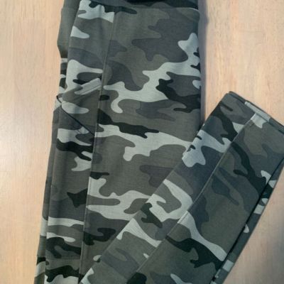 Loft Camoflage Camo Green Leggings, Extra Small, NWT Ponte pocket