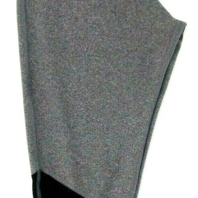 SO Womens Yoga Capri Leggings SIZE L Gray Black Nylon Polyester Spandex