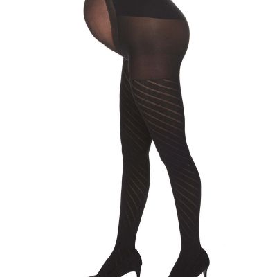 Women's Spiral Patterned Cotton Blend Maternity Tights