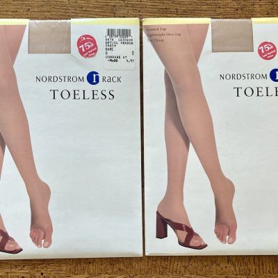 Nordstrom Rack Toeless Sheer Bare Pantyhose (2 Sets)