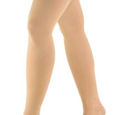 Truform Stockings Thigh High Open Toe Dot Top: 20-30 mmHg M BEIGE (0868BG-M)..53