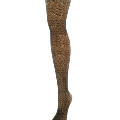 Alternate Zig Zag Pattern Net Tights