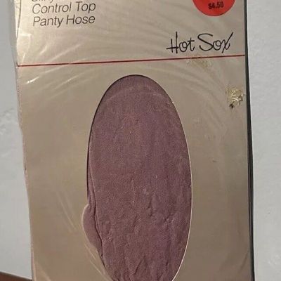 Vintage Hot Sox Pantyhose Silky Sheer Lavender Purple Size B/C Control Top