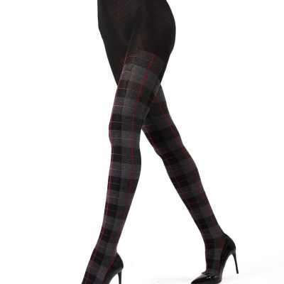 Glasgow Plaid Cotton Tights for Women Cozy Sweater Tights Warm and Fashionabl...