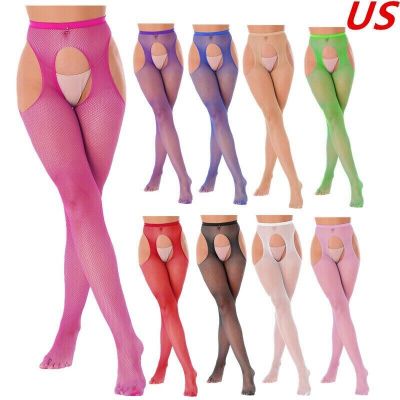 US Women Thin Pantyhose Sexy Cutout Fishnet Tights Stockings Mesh Sexy Lingeries