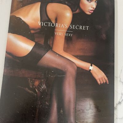 VICTORIA SECRET *VERY SEXY* 15 DEN CLASSIC GARTER STOCKING SIZE-A IVORY