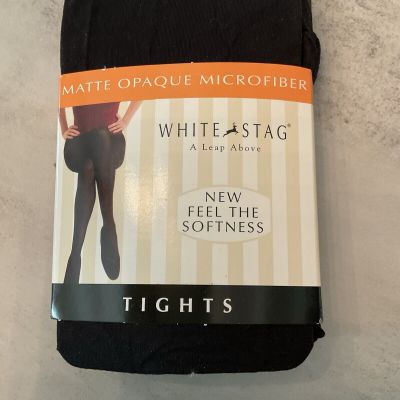 White Stag Opaque Microfiber Tights Black Size 2