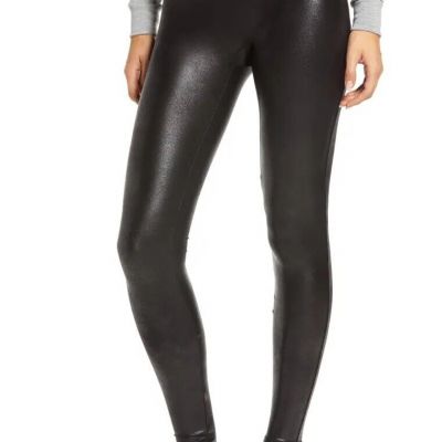 NEW Spanx Faux Leather Leggings - 2437 - Black - Large