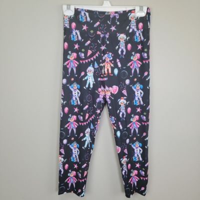 Bright Cheerful Clown Capri Leggings One  Size Fits All