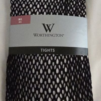 New Worthington Black Fishnet Tights Size M/L