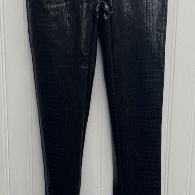 EUC Spanx Faux Reptile Leather Legging Sz XS