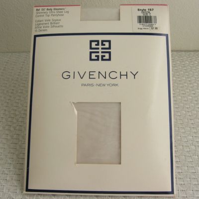 GIVENCHY BODY GLEAMERS PANTYHOSE Size C Crystal CONTROL TOP SHIMMERY ULTRA SHEER