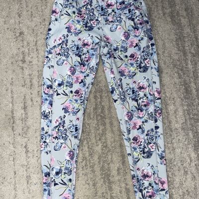 Ladie’s Vera Bradley Floral Active Leggings Work Out Yoga Pants Adult Large EUC