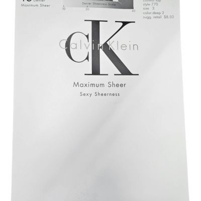 Calvin Klein Pantyhose New in Package Taupe Maximum Sheer Size 3