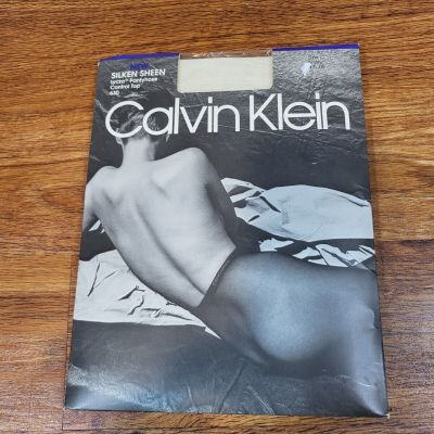 Vintage Calvin Klein Silken Sheen 630 Size C Ivory  Pantyhose