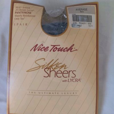 Nice Touch Silken Sheers Lycra Pantyhose Average Navy