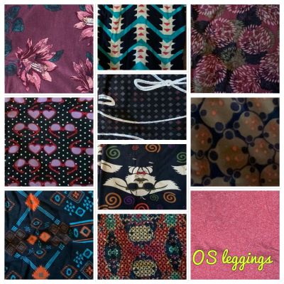 NWT *LOT OF 10*LuLaRoe Leggings OS One Size Vintage Style