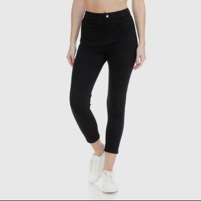 Women's Ultra Stretch High Rise Denim Leggings Pants - Size L - Black