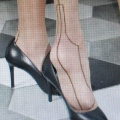 2 pr. Women's Sheer Seamed Non-Stretch Nylon Stockings (Size One Size)