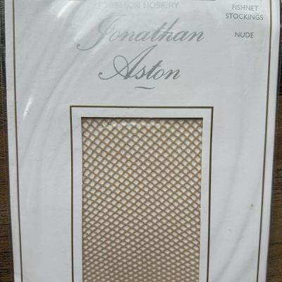 NEW in package Jonathan Aston Nude Fishnet Stockings for Garter Belts Size B/C