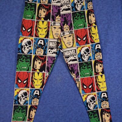 MARVEL COMICS Womens Leggings SIZE 2X Multicolor Cotton Spandex