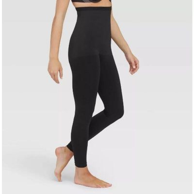 Shaping Leggings Size Medium Womens High-Waist Black, New -Assets By Spanx-