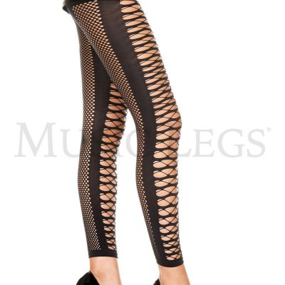 Music Legs 35002 Multi dimensional diamond net spandex leggings